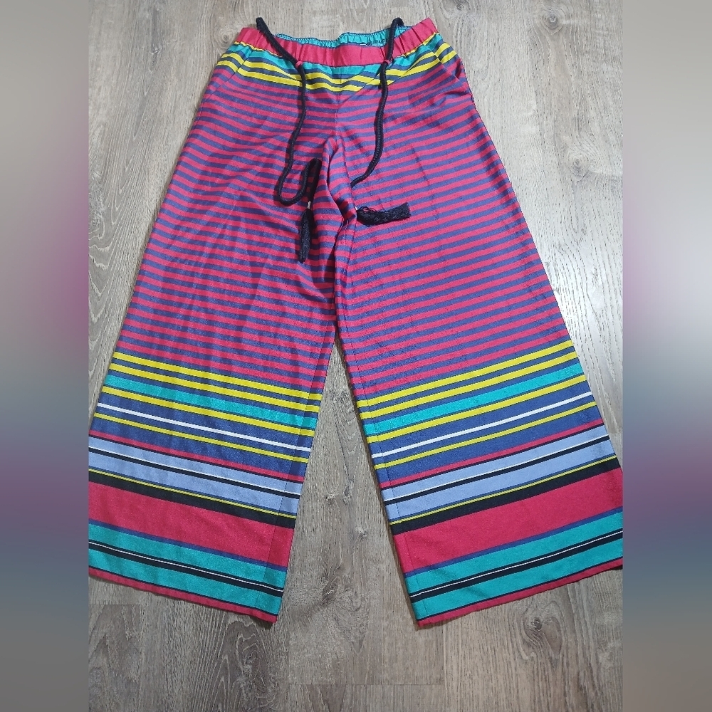 The Limited Wide Leg Striped Colorful Pant. Size Medium.